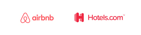 airbnb and hotels.com logos