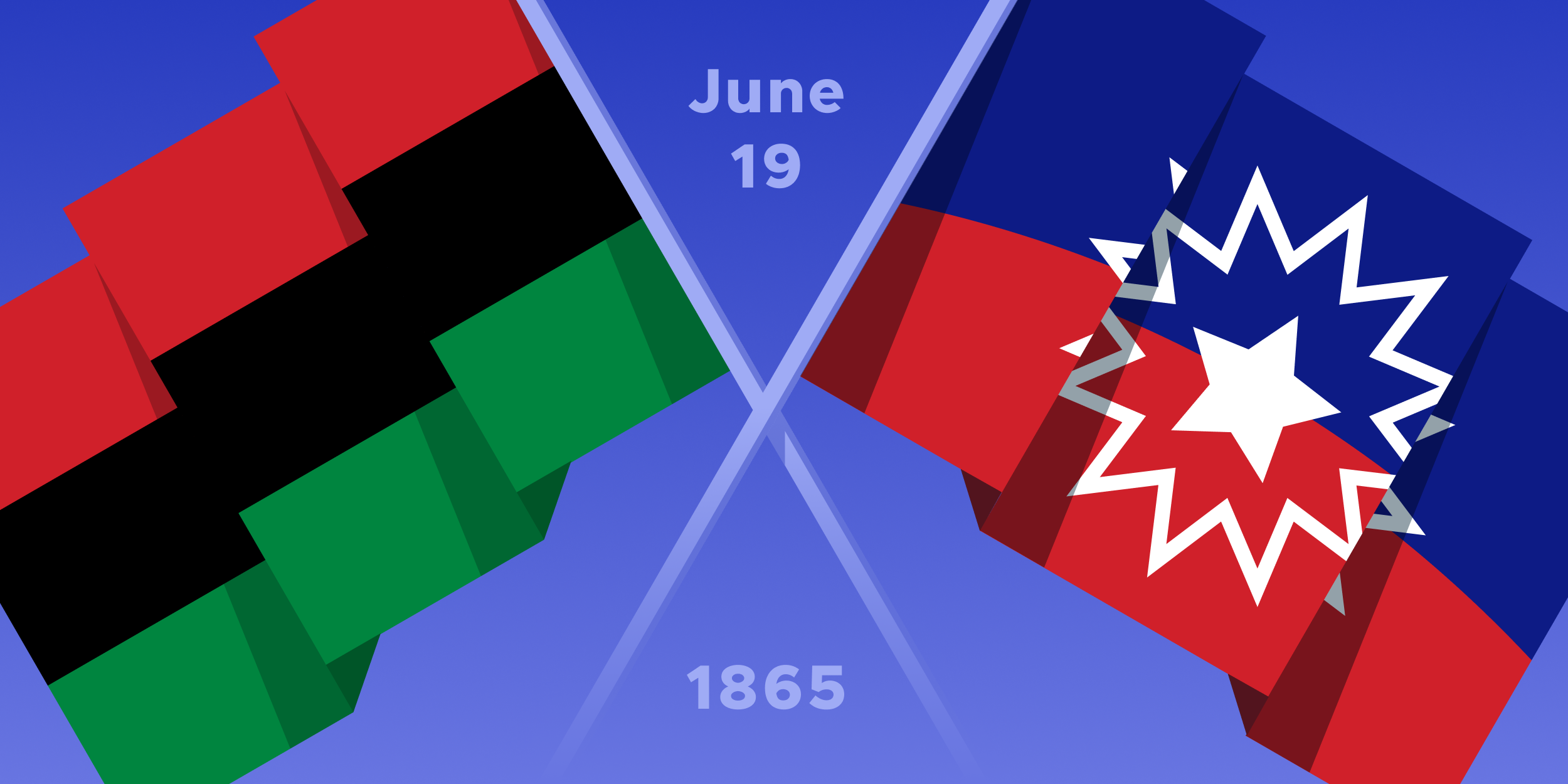  juneteenth and afro-american flags 